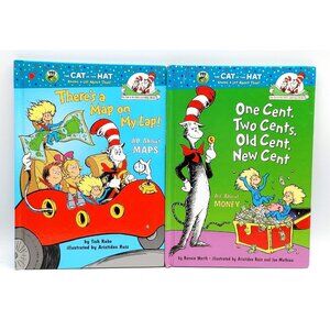 Dr . Seuss The Cat In The Hat Knows A lot About That Lot of 2 Maps & Money